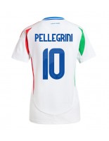 Italia Lorenzo Pellegrini #10 Vieraspaita Naisten EM-Kisat 2024 Lyhythihainen